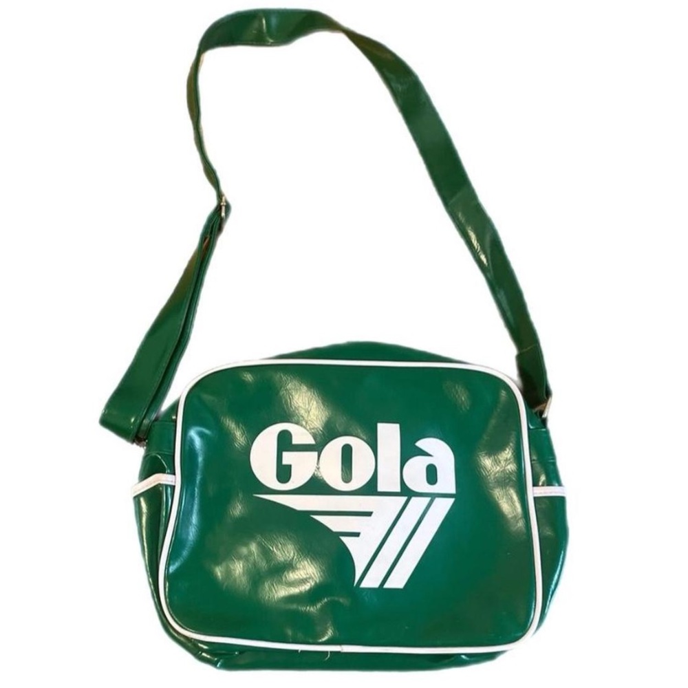 Vintage Leather Green Gola Shoulder Bag